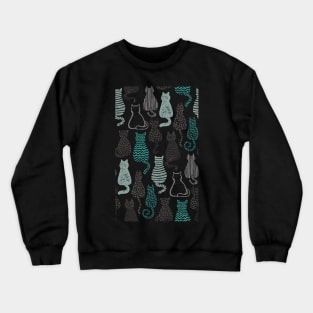 Cat pattern Crewneck Sweatshirt